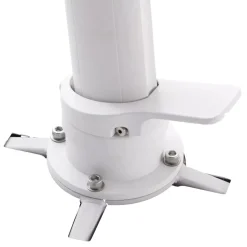 Ombrellone decentrato quadrato in alluminio con base (3 x 3 m) Elyra Bianco e Verde oliva
