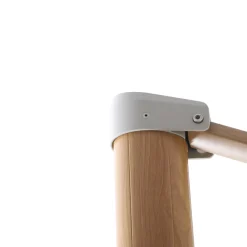 Ombrellone decentrato quadrato in alluminio con base (3 x 3 m) Elyra effetto legno e Beige