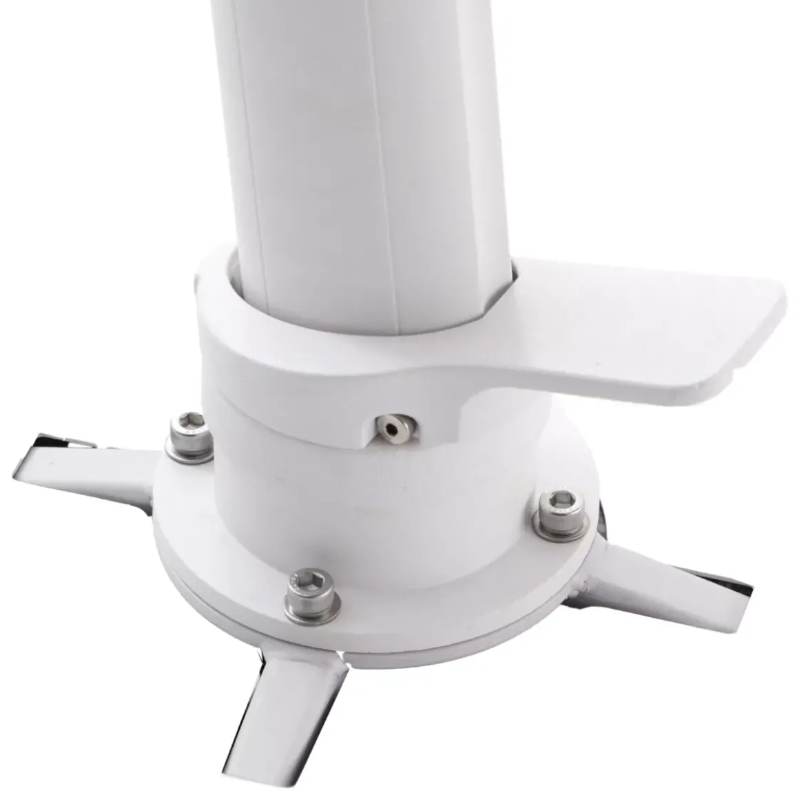 Ombrellone decentrato quadrato in alluminio con base (3 x 3 m) Elyra Bianco e Antracite