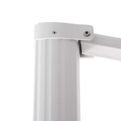 Ombrellone decentrato quadrato in alluminio con base (3 x 3 m) Elyra Bianco e Beige