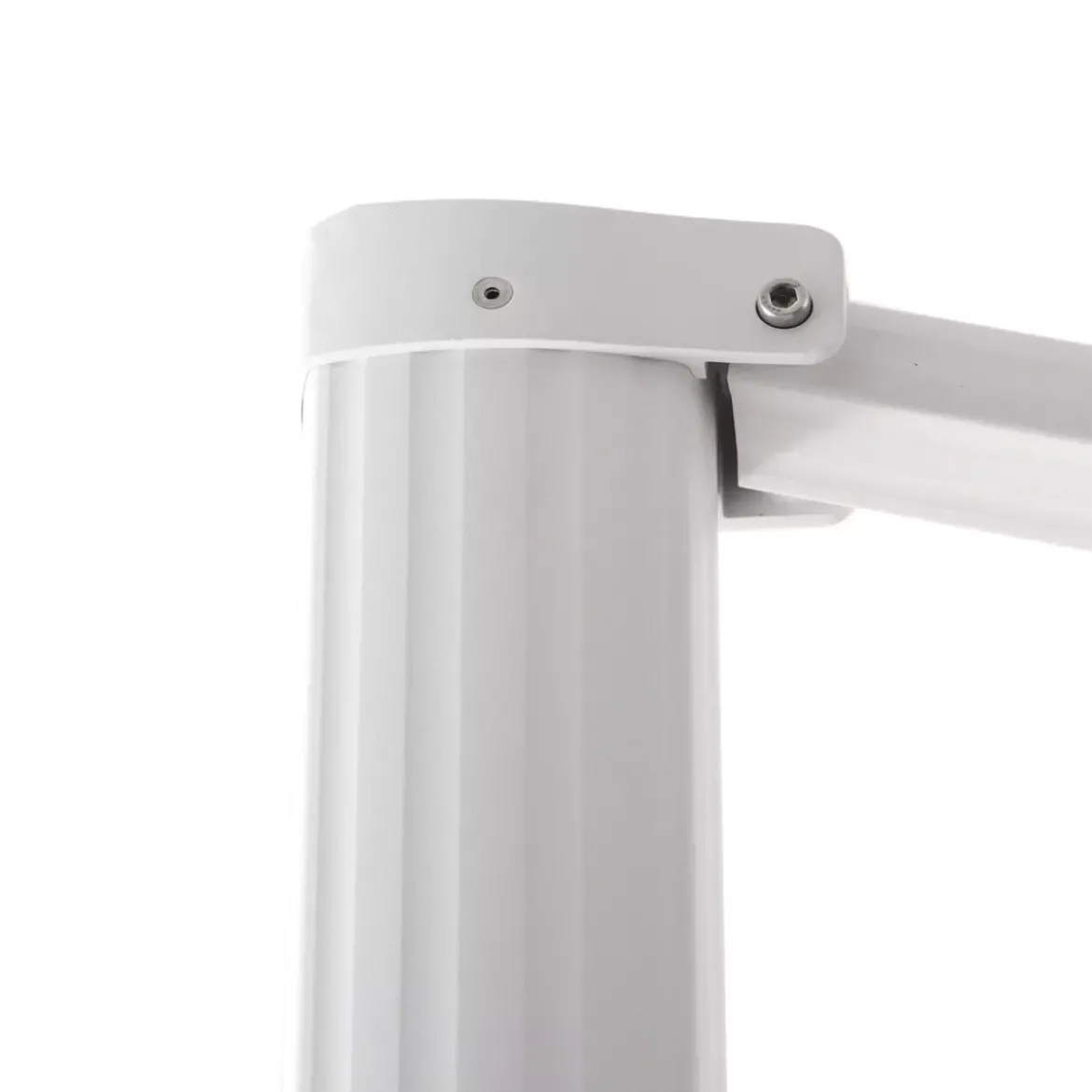 Ombrellone decentrato quadrato in alluminio con base (3 x 3 m) Elyra Bianco e Beige