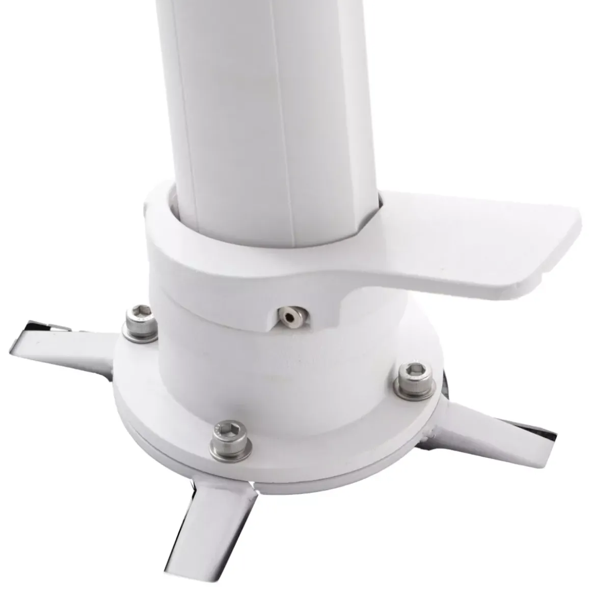 Ombrellone decentrato rettangolare in alluminio con base (3 x 4 m) Elyra Bianco e Antracite