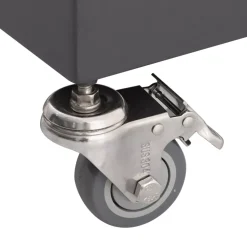 Ombrellone decentrato rettangolare in alluminio con base (3 x 4 m) Elyra Antracite e Bianco