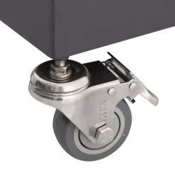 Ombrellone quadrato in alluminio con base (3 x 3 m) Elyra Antracite e Grigio