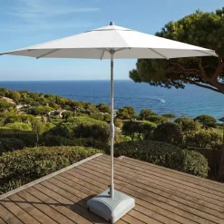 Ombrellone rotondo in alluminio (D3,3 m) Elyra Bianco