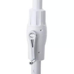 Ombrellone rotondo in alluminio (D3,3 m) Elyra Bianco e Terracotta