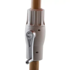 Ombrellone rotondo in alluminio (D3,3 m) Elyra effetto legno e Corallo