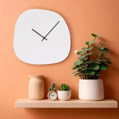 Orologio da parete in legno (D45 cm) Belem Bianco