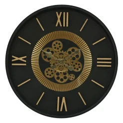 Orologio da parete rotondo in metallo (55 cm) Arezzo Nero