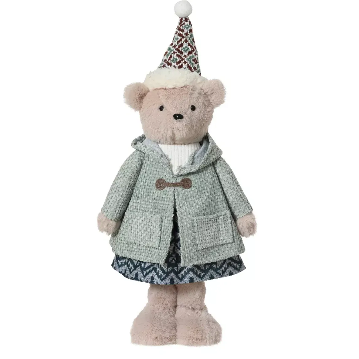 Orsetta delle nevi (H53 cm) Gabrielle Beige e verde chiaro