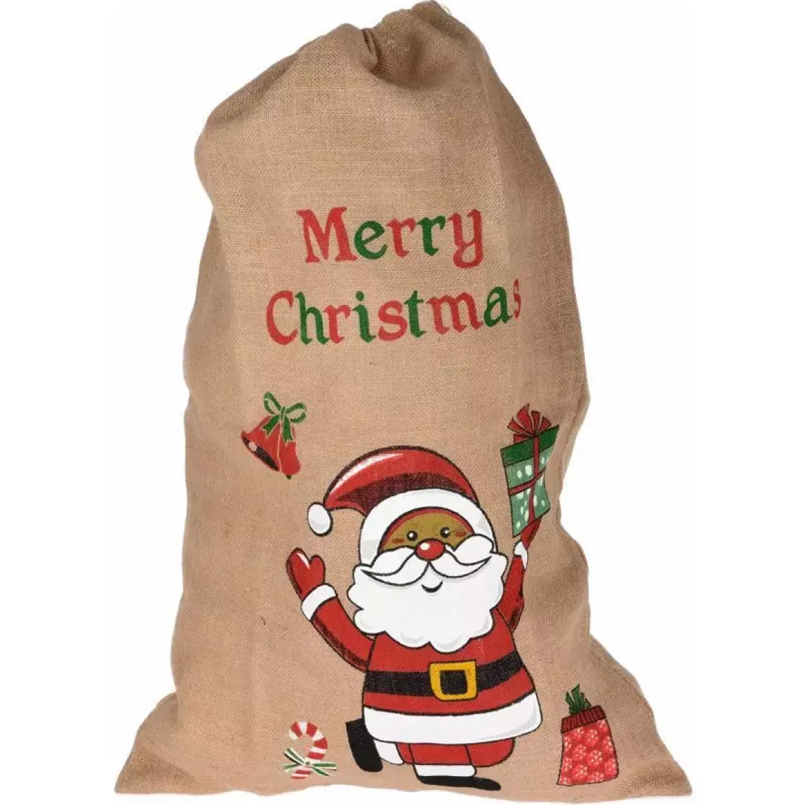 Pacco regalo in tessuto "Merry christmas" Rosso