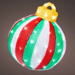 Palla di Natale gigante luminosa 80 LED (H39 cm) Circus Multicolore e bianco freddo