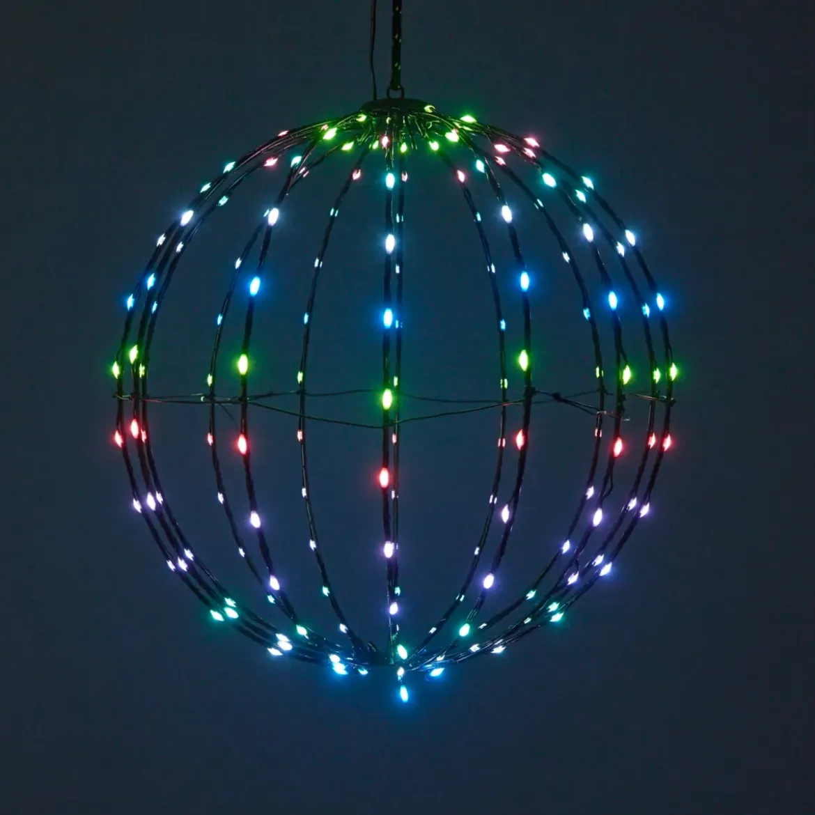 Palloncino Luminoso Digitale 168 LED (D40 cm) Pieghevole Multicolore