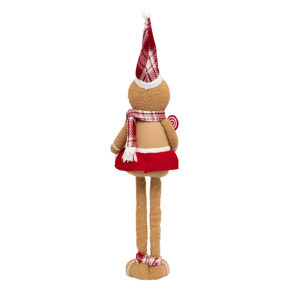 Pan di zenzero con gambe telescopiche (H89 cm) Miss Natale Marrone chiaro