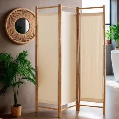 Paravento pieghevole in bambù 3 pannelli (135 x H170 cm) Hanoi