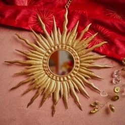 Pendente natalizio in metallo (D18 cm) Girasole Oro