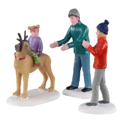Personaggi Lemax Rover si traveste da Rudolph