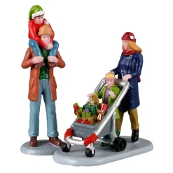 Personaggi Lemax Shopping in famiglia per le festività di fine anno