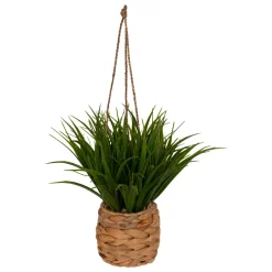Pianta artificiale da appendere vaso intrecciato (H27 cm) Moda Costa