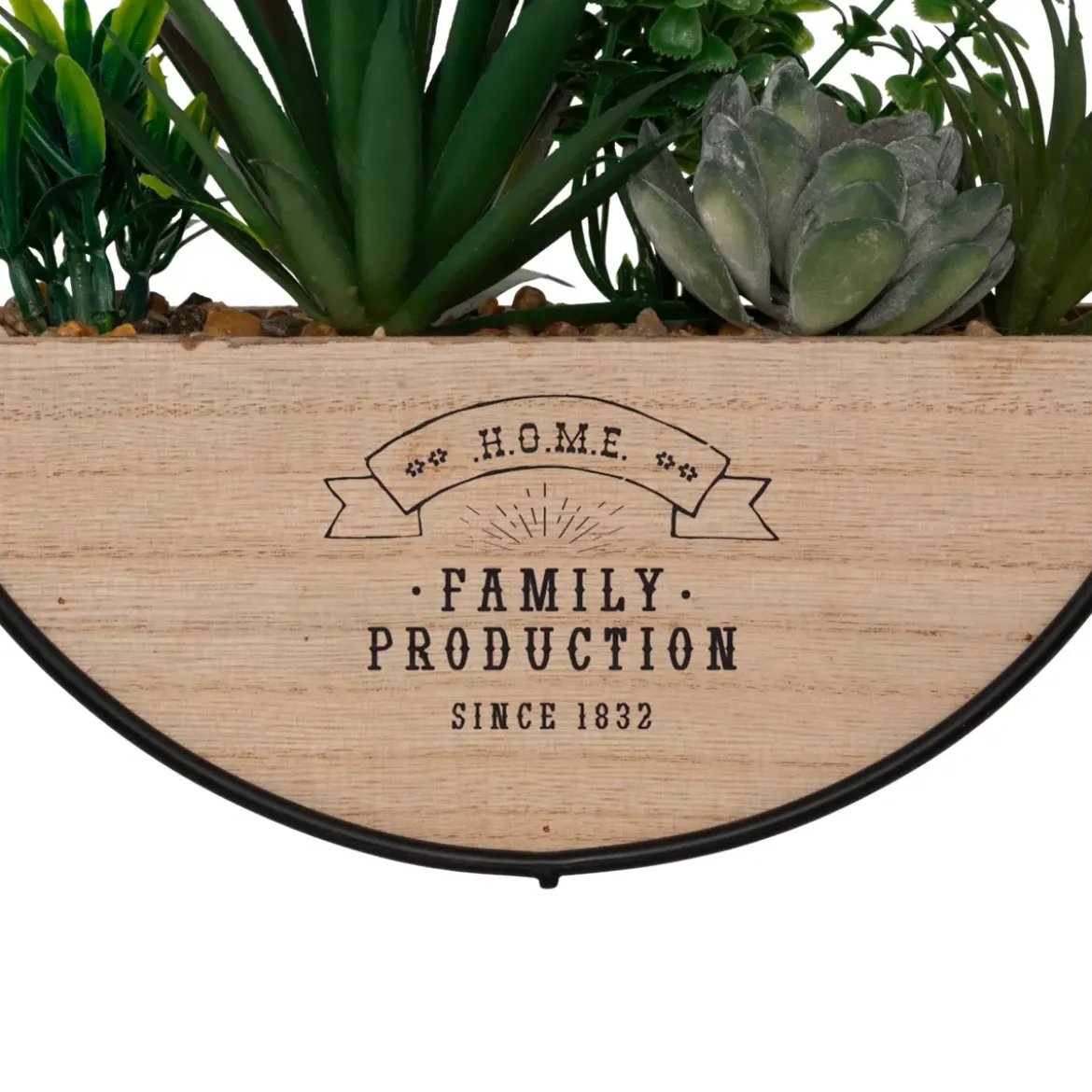 Piante artificiali da appendere supporto di legno (D20 cm) Family production