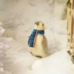Pinguino di Natale (H26 cm) Igloo sciarpa azzurra