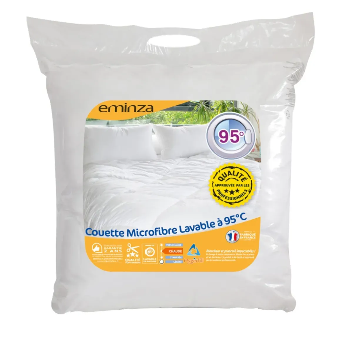 Piumone (140 cm) Microfibra lavabile a 95°C Bianco