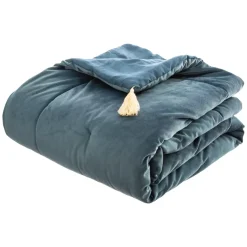 Piumotto velluto (80 x 180 cm) Slow Blu