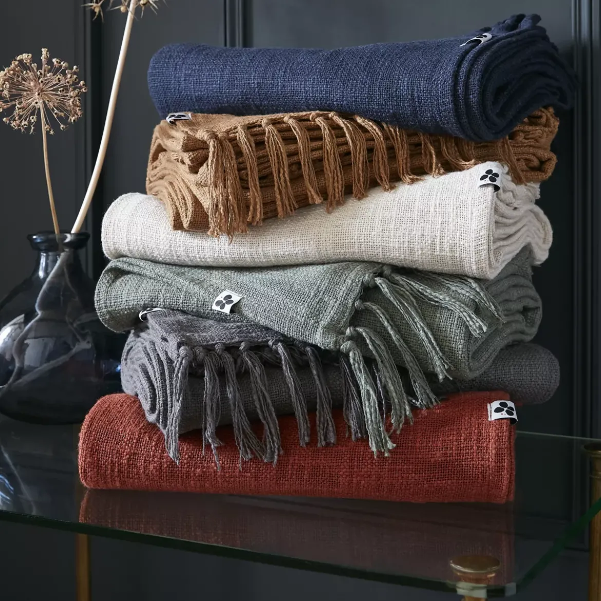 Plaid cotone (180 x 220 cm) Sixtine Beige
