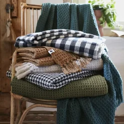 Plaid divano materiale riciclato (130 x 160 cm) Gabin Blu notte