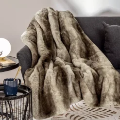 Plaid ecopelliccia (160 cm) Grizzly Beige