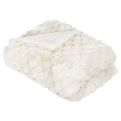 Plaid ecopelliccia (120 x 160 cm) Adriel Beige