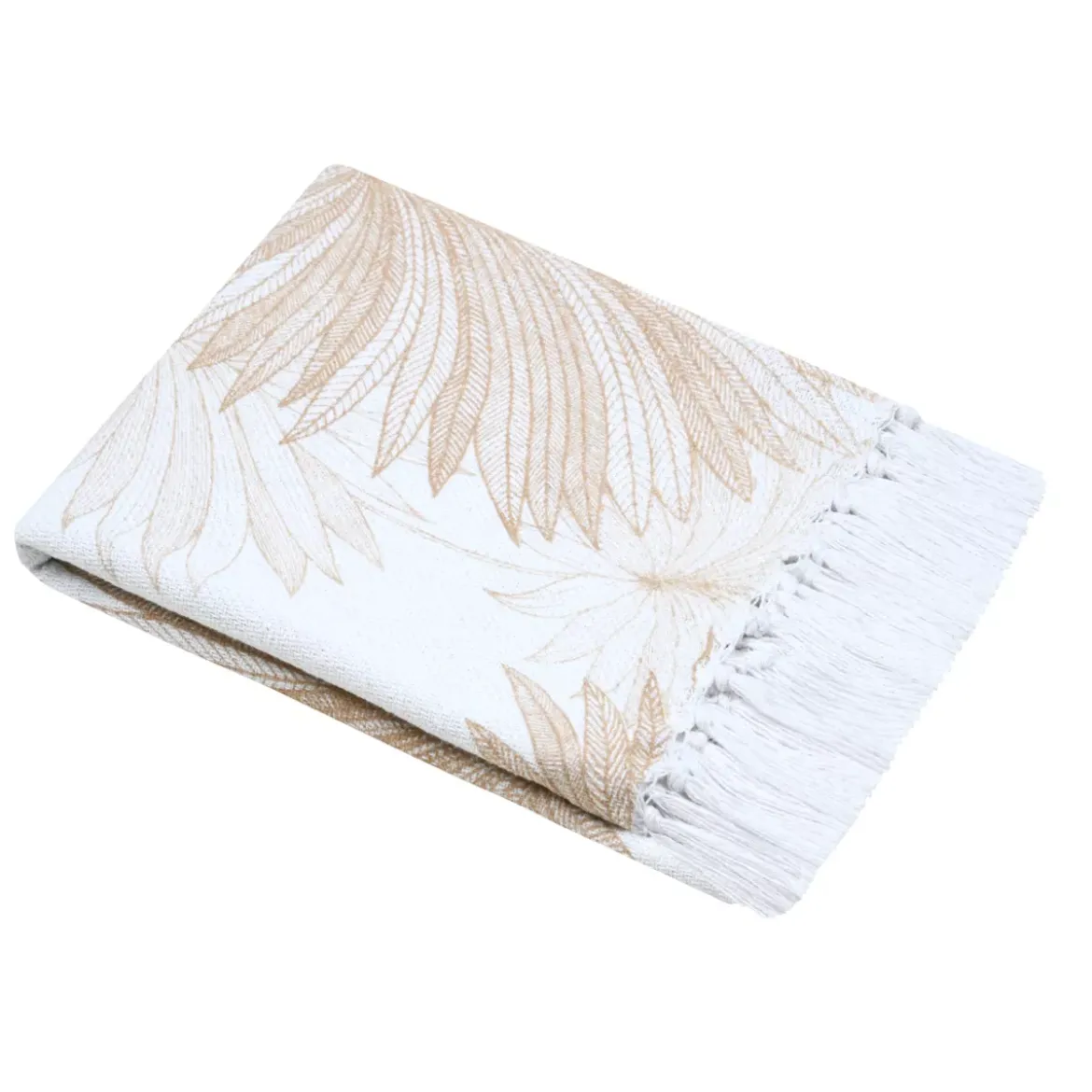 Plaid in cotone (125 x 150 cm) Mekong Beige