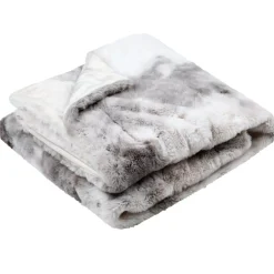 Plaid in finta pelliccia (180 x 220 cm) Harald Beige