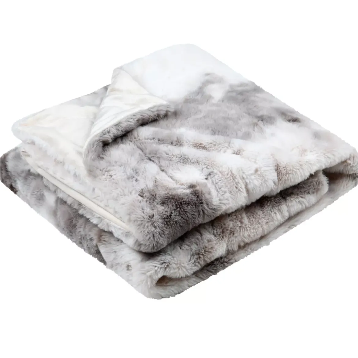 Plaid in finta pelliccia (180 x 220 cm) Harald Beige