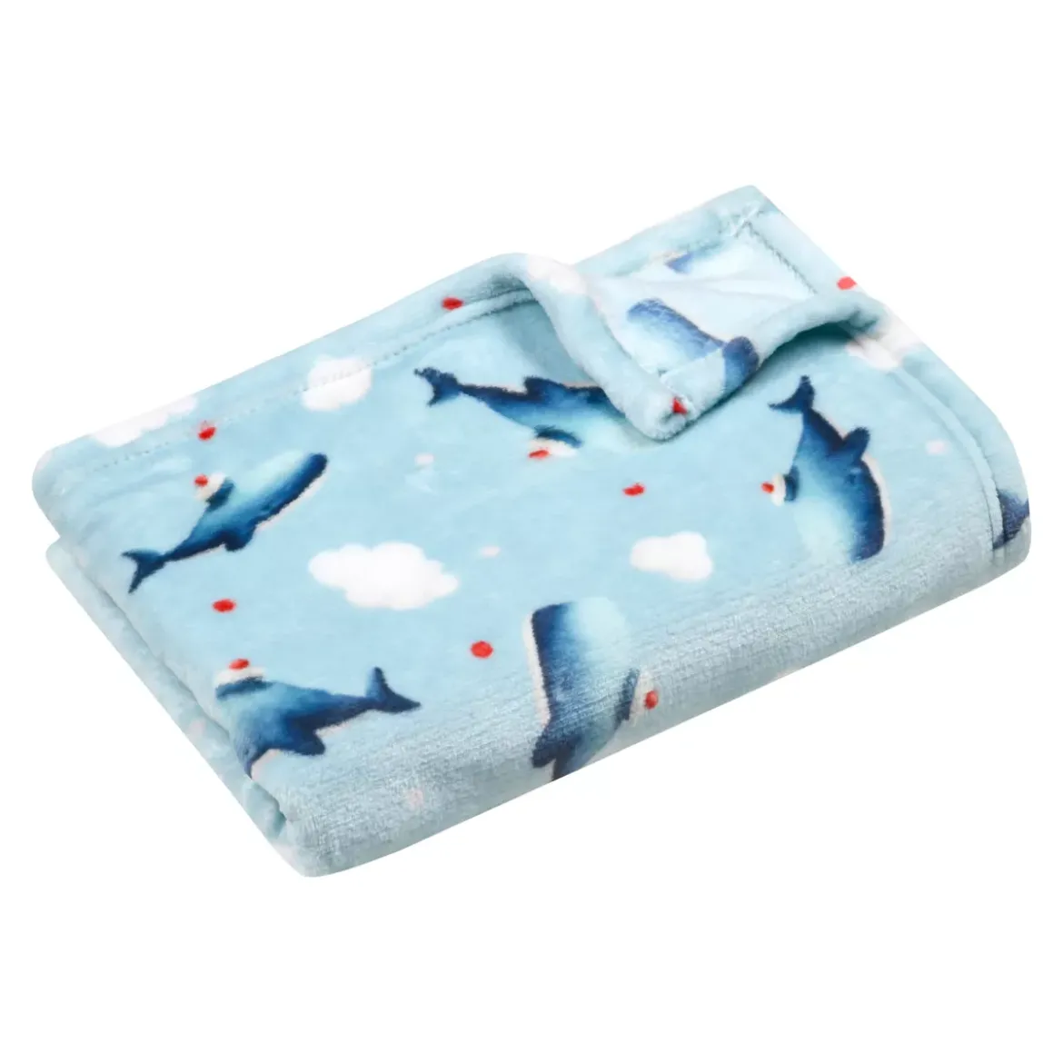 Plaid in flanella per bambini (70 x 100 cm) Moby Blu
