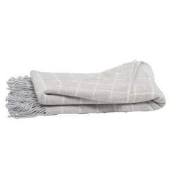 Plaid in lana e cashmere (140 x 200 cm) Camille Grigio