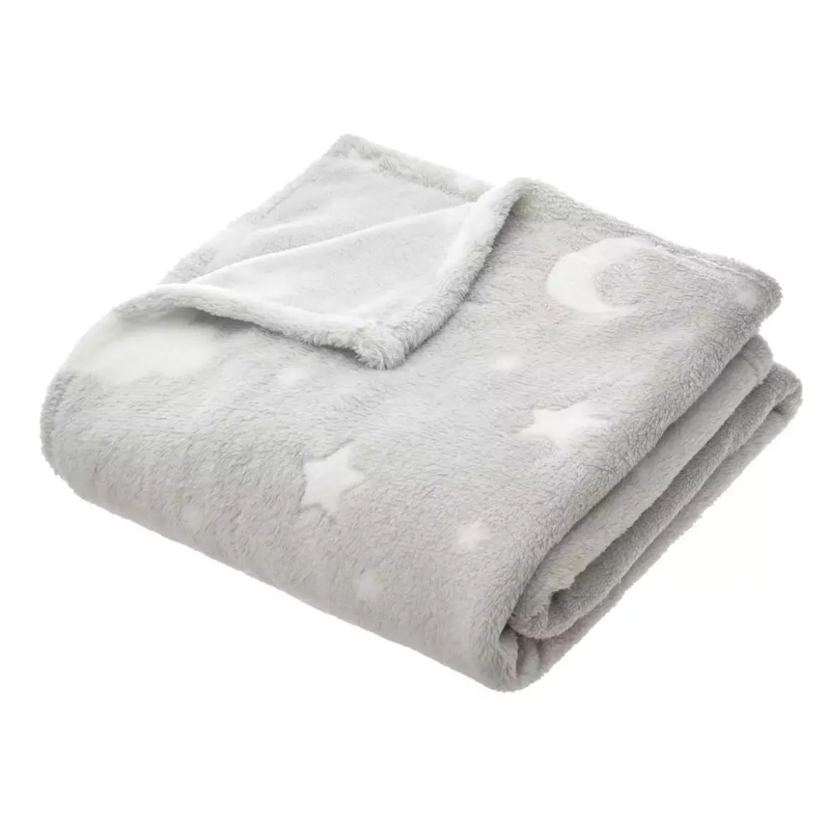 Plaid in pile (150 cm) fosforescente Voie lactée Grigio chiaro