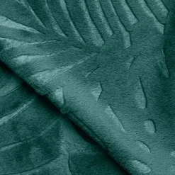 Plaid morbida di flanella (220 x 240 cm) Flore Verde