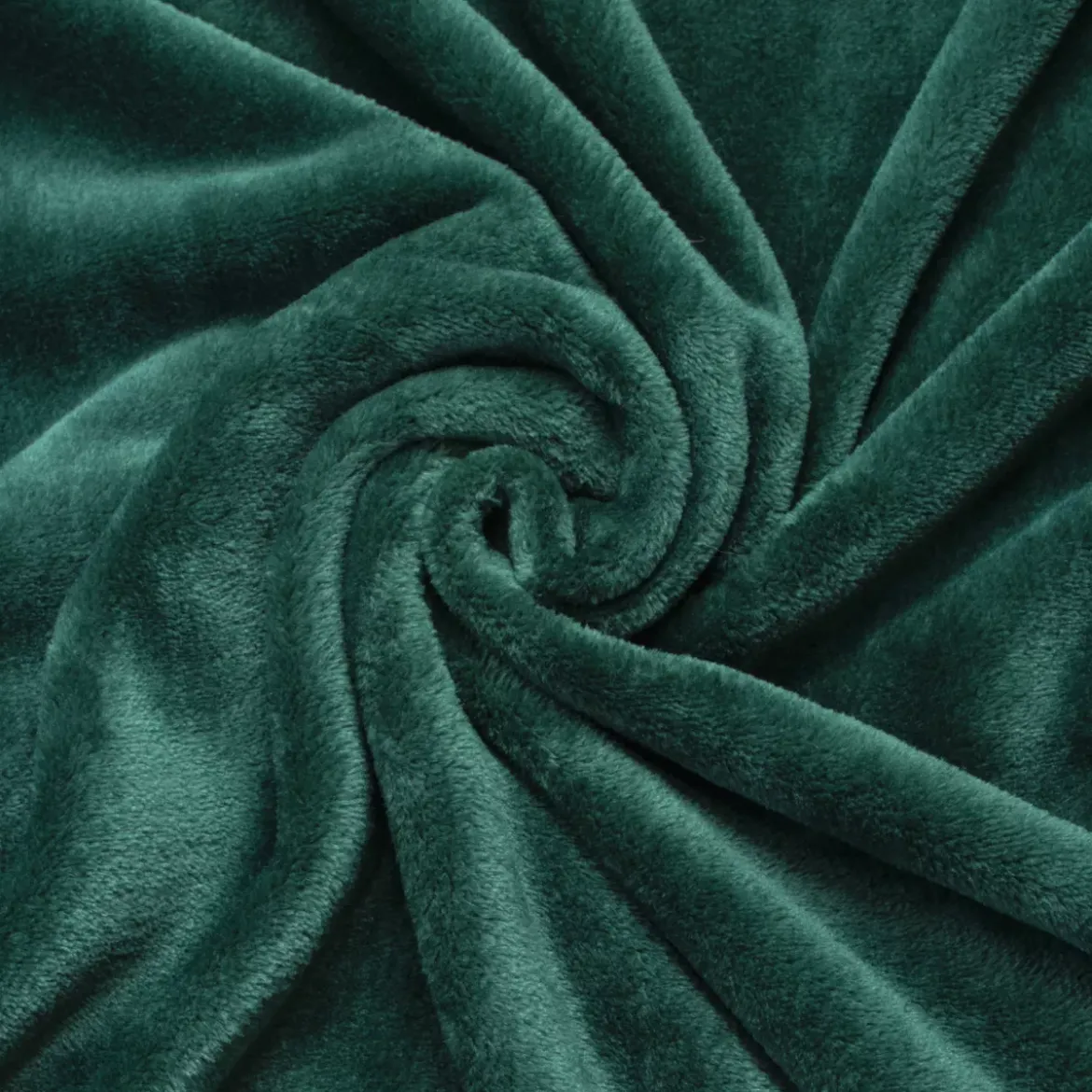 Plaid morbida in flanella (220 x 240 cm) Didou Verde