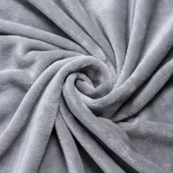 Plaid morbida in flanella (130 x 180 cm) Didou Grigio chiaro