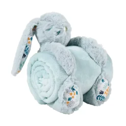 Plaid morbido (90 cm) e peluche Coniglio Blu