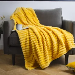 Plaid morbido (150 cm) Kalie Giallo