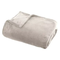 Plaid morbido flanella (125 x 150 cm) Didou Beige greige