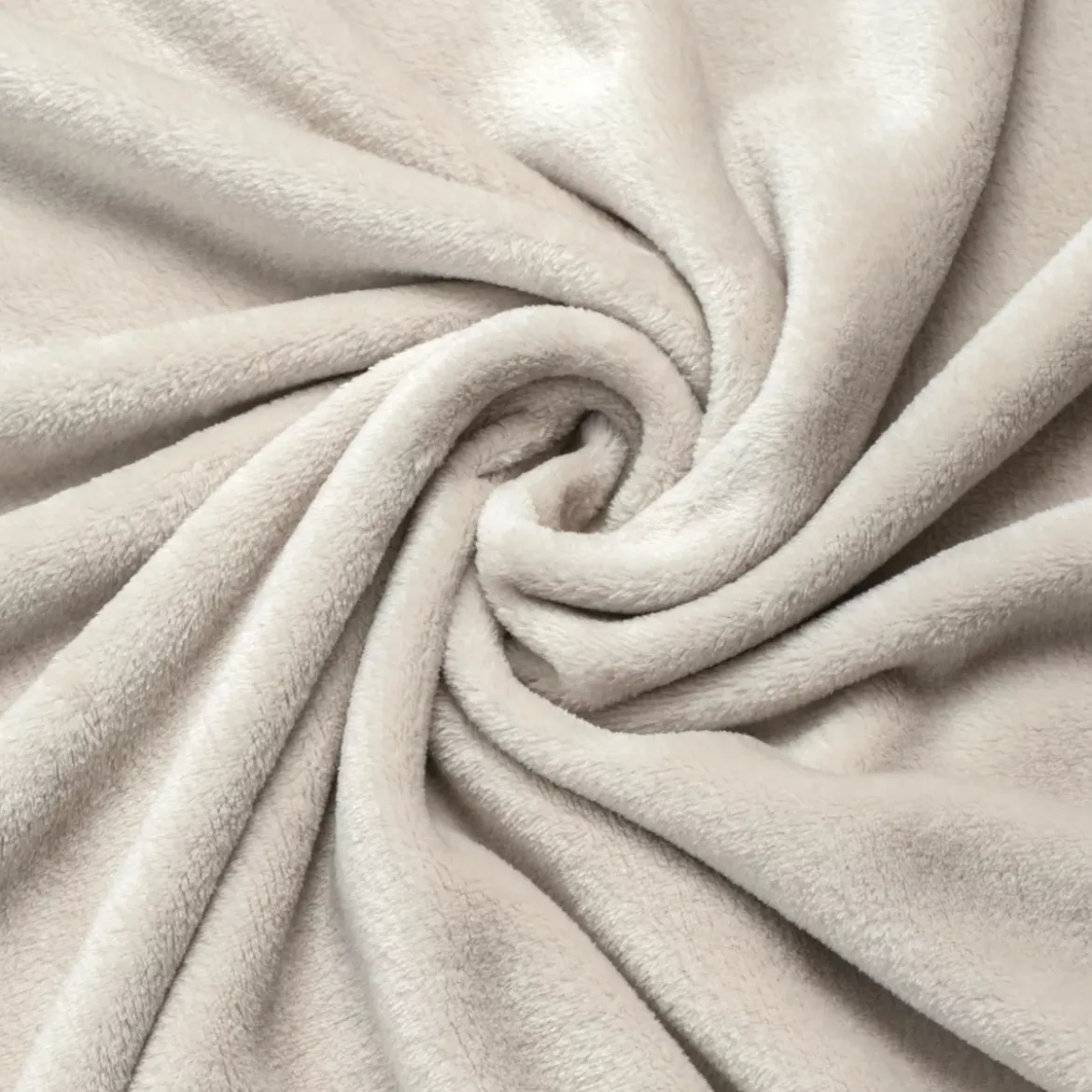 Plaid morbido in flanella (180 x 230 cm) Didou Beige greige
