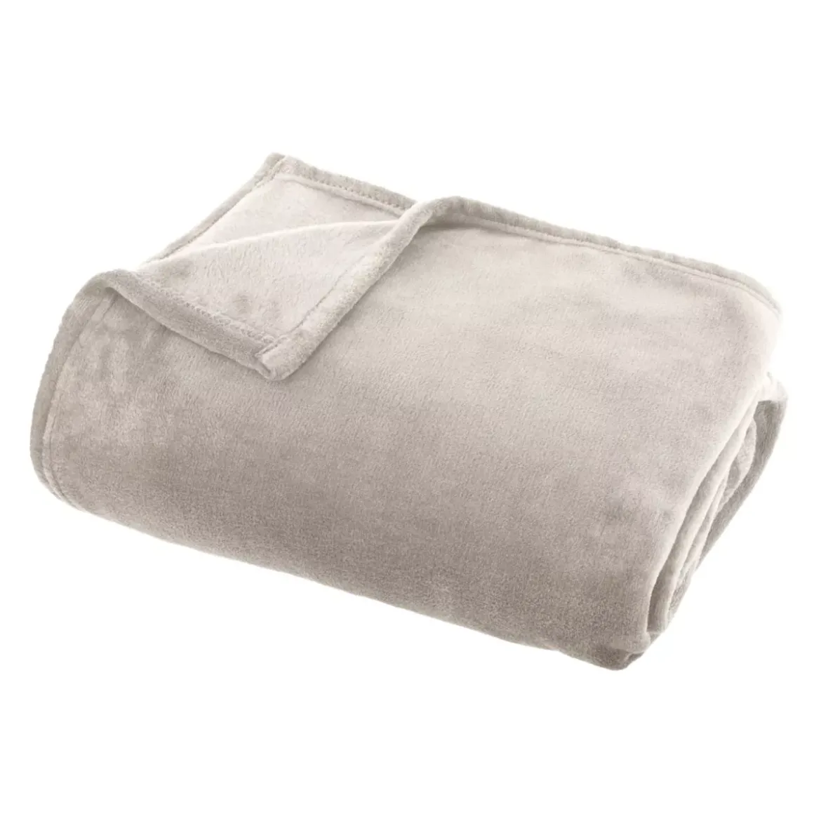 Plaid morbido in flanella (180 x 230 cm) Didou Beige greige