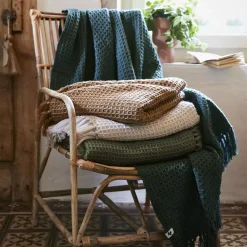 Plaid per divani in materiale riciclato (160 cm) Gabin Camel