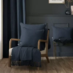 Plaid cotone (130 x 160 cm) Sixtine Blu notte