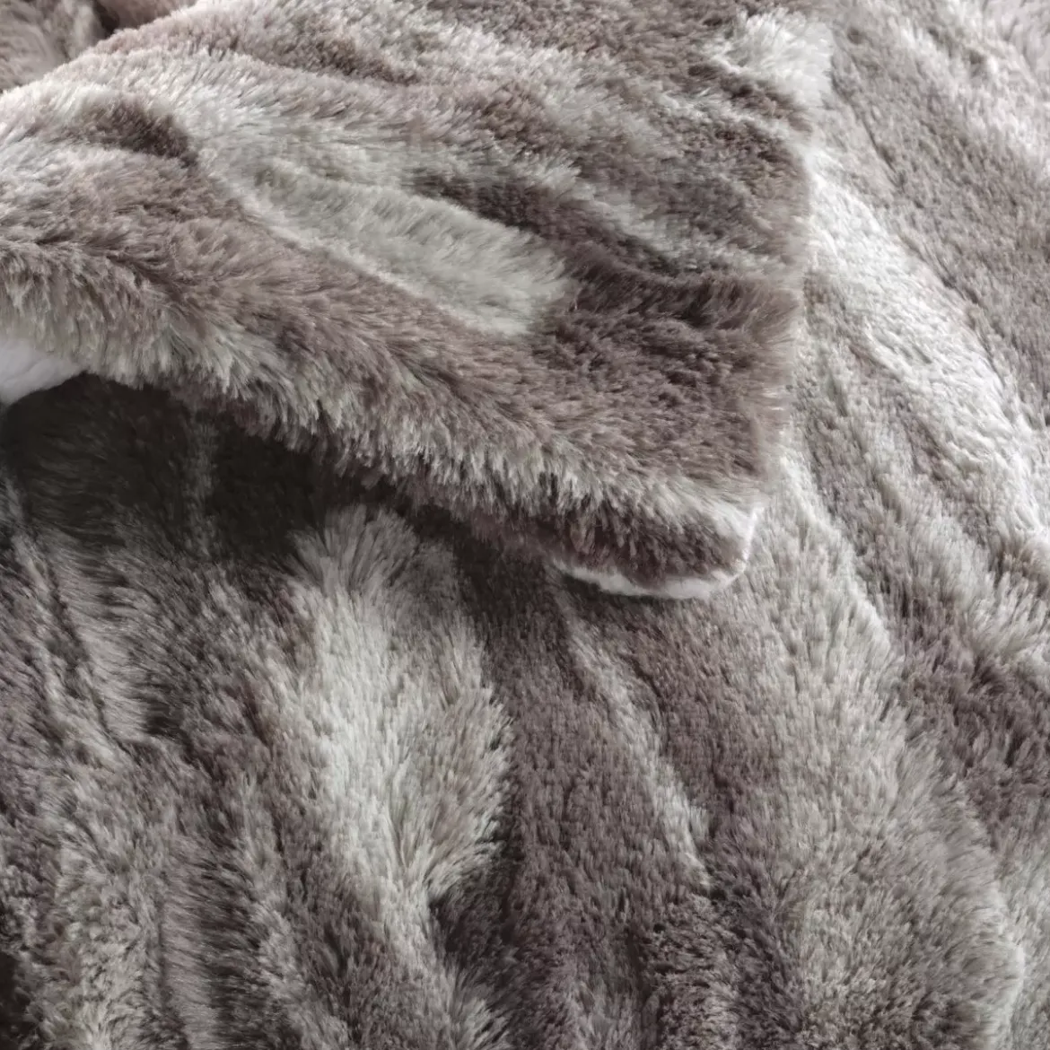 Plaid ecopelliccia (220 cm) Caribou Tortora