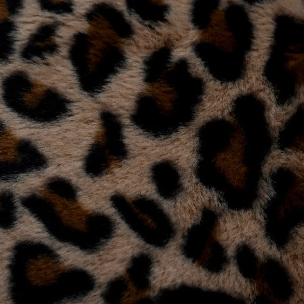 Plaid in finta pelliccia leopardata (130 x 160 cm) Fauves Camel