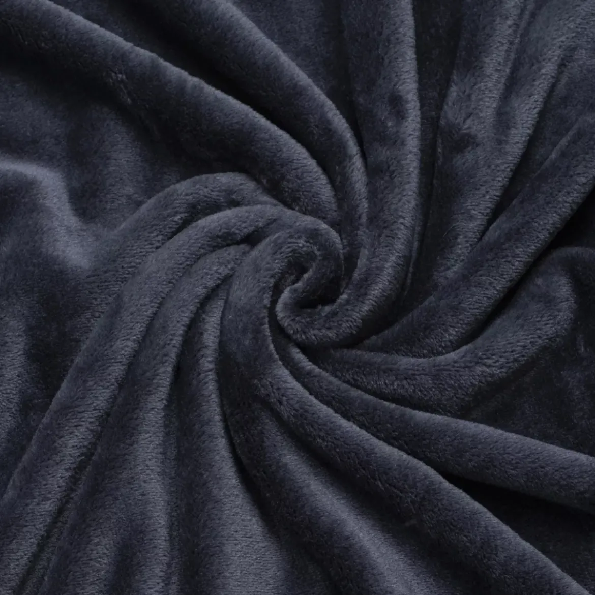 Plaid morbida in flanella (180 x 230 cm) Didou Antracite grigio